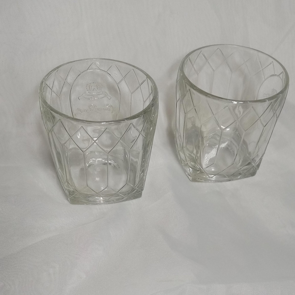 Set of 2 Crown Royal Diamond Pattern Low Ball Whiskey Glasses Bareware 10oz - Picture 3 of 13